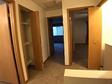 Loft area with linen closet