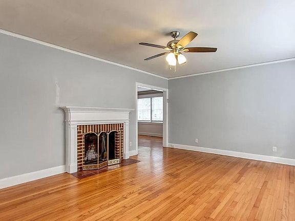 Wood burning fireplace