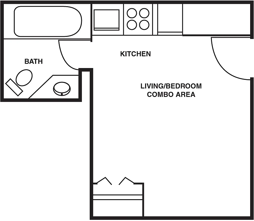Floor plan Small Studio