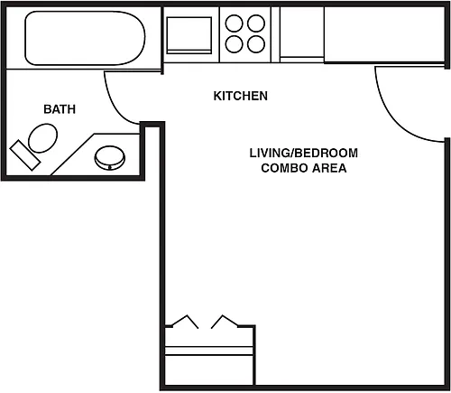 Floor plan Large Studio