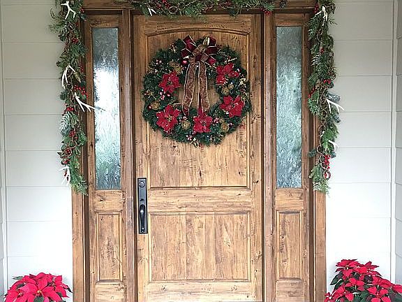 Solid wood, wide front door