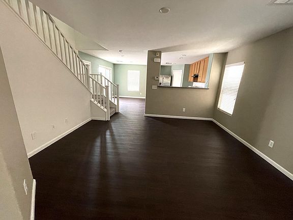 Modern open floor plan on first floor