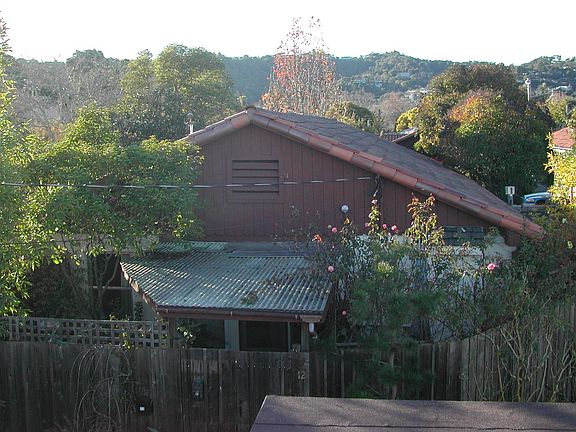 House from roof of garage