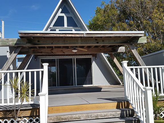 Covered deck on water