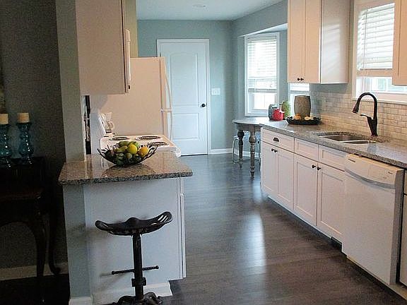 Peninsula beside stove