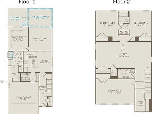 Floor Plan Level 1 Level 2