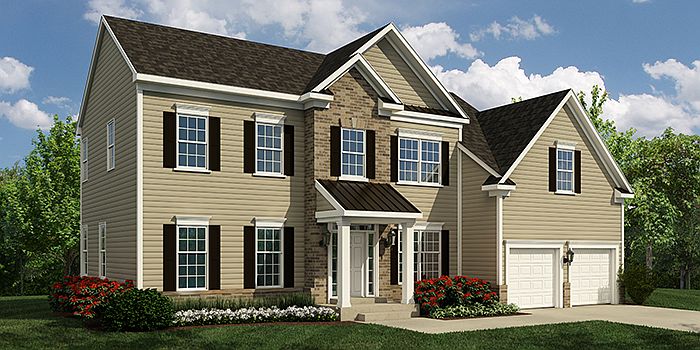 Elevation A features antiqued slate and gable accents.