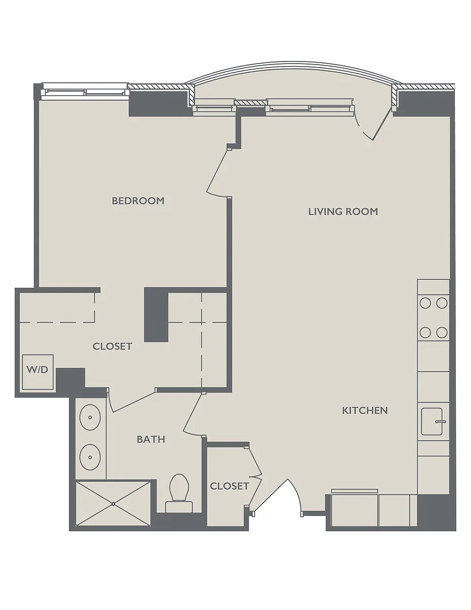 Floor plan One Bedroom C