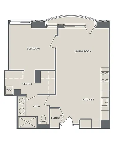 Floor plan One Bedroom C