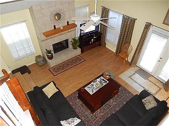 View of family room from upstairs.