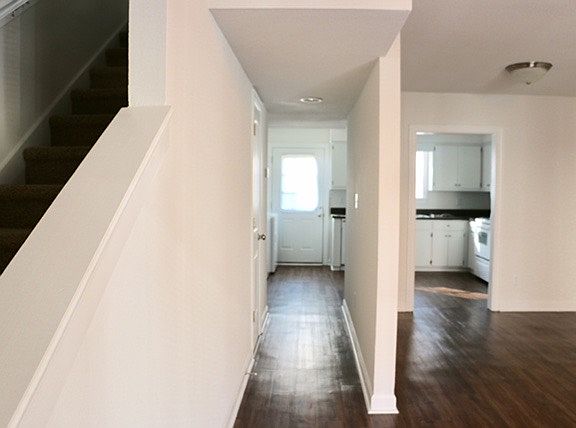 dining room and hall way to kitchen
