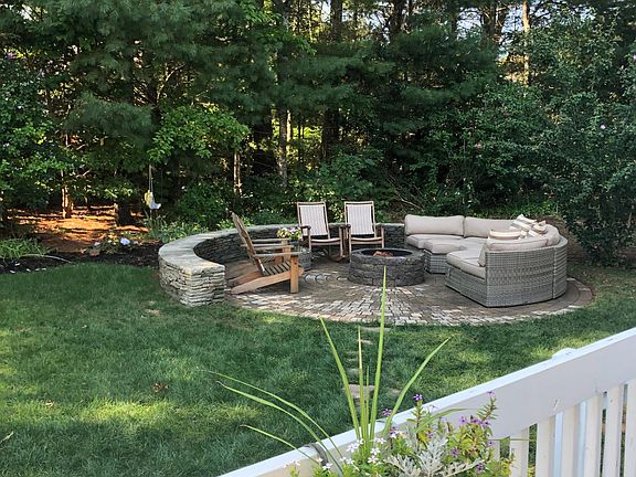 firepit view from porch