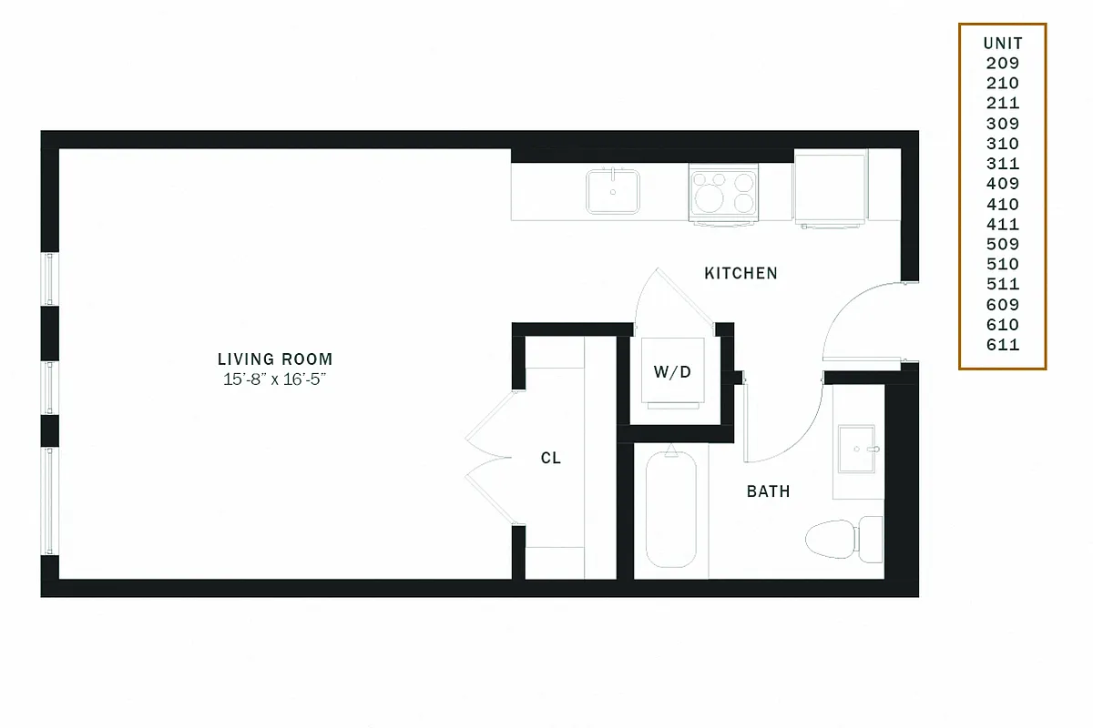 Floor plan Coen Studio S1a