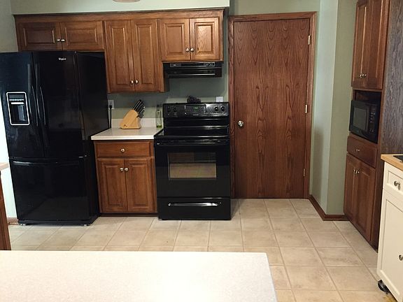 Kitchen facing oven