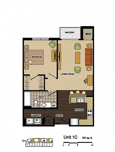 Floor plan 1C