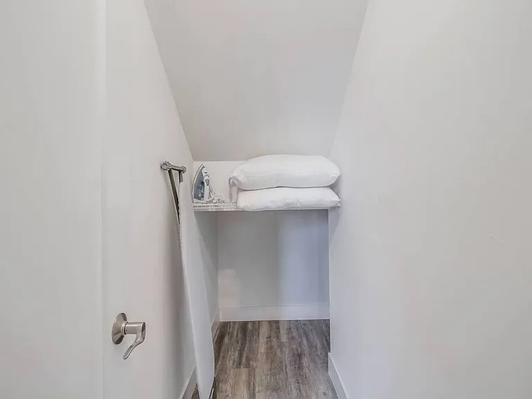 Iron table and extra pillows