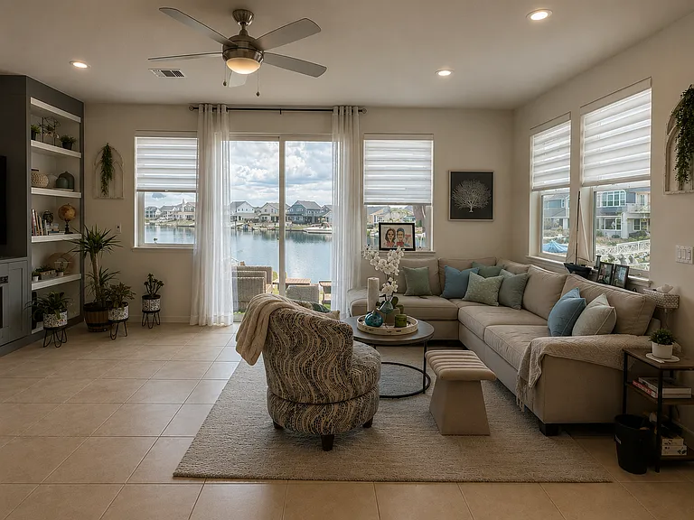 Living room with the full view of the Delta