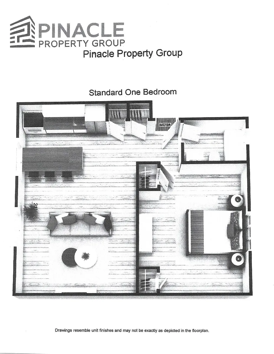 Floor plan Basic 1 Bedroom