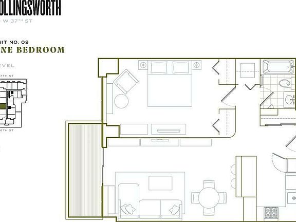 2nd image of 70 W 37th St #1809