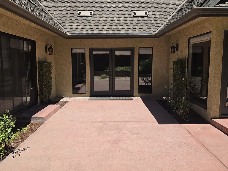 One of the backyard patios
