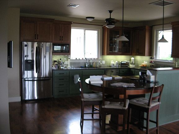 Eating area and kitchen