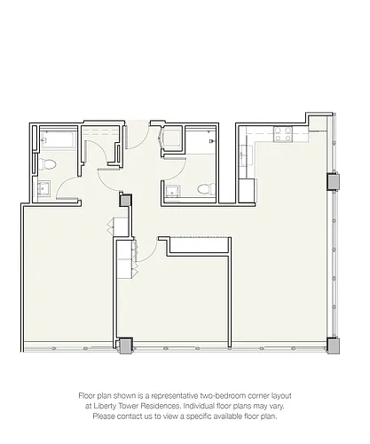 Floor plan Two Bedroom Corner