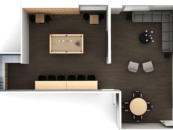 Resident Lounge and Entertainment Area