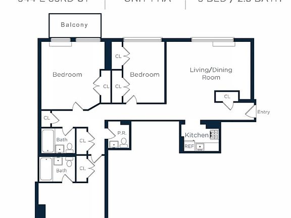2nd image of 344 E 63rd St Penthouse A1