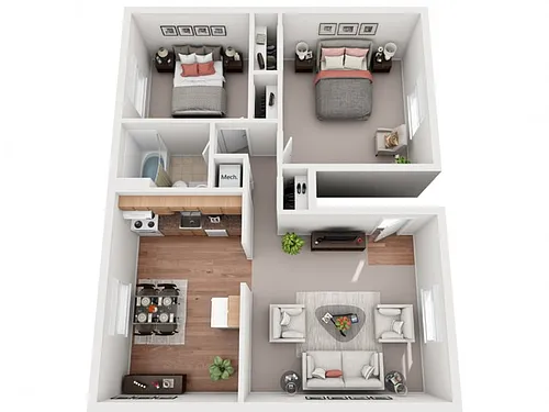 Floor plan 2 Bedroom Deluxe