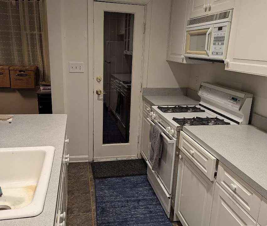 Kitchen and rear door