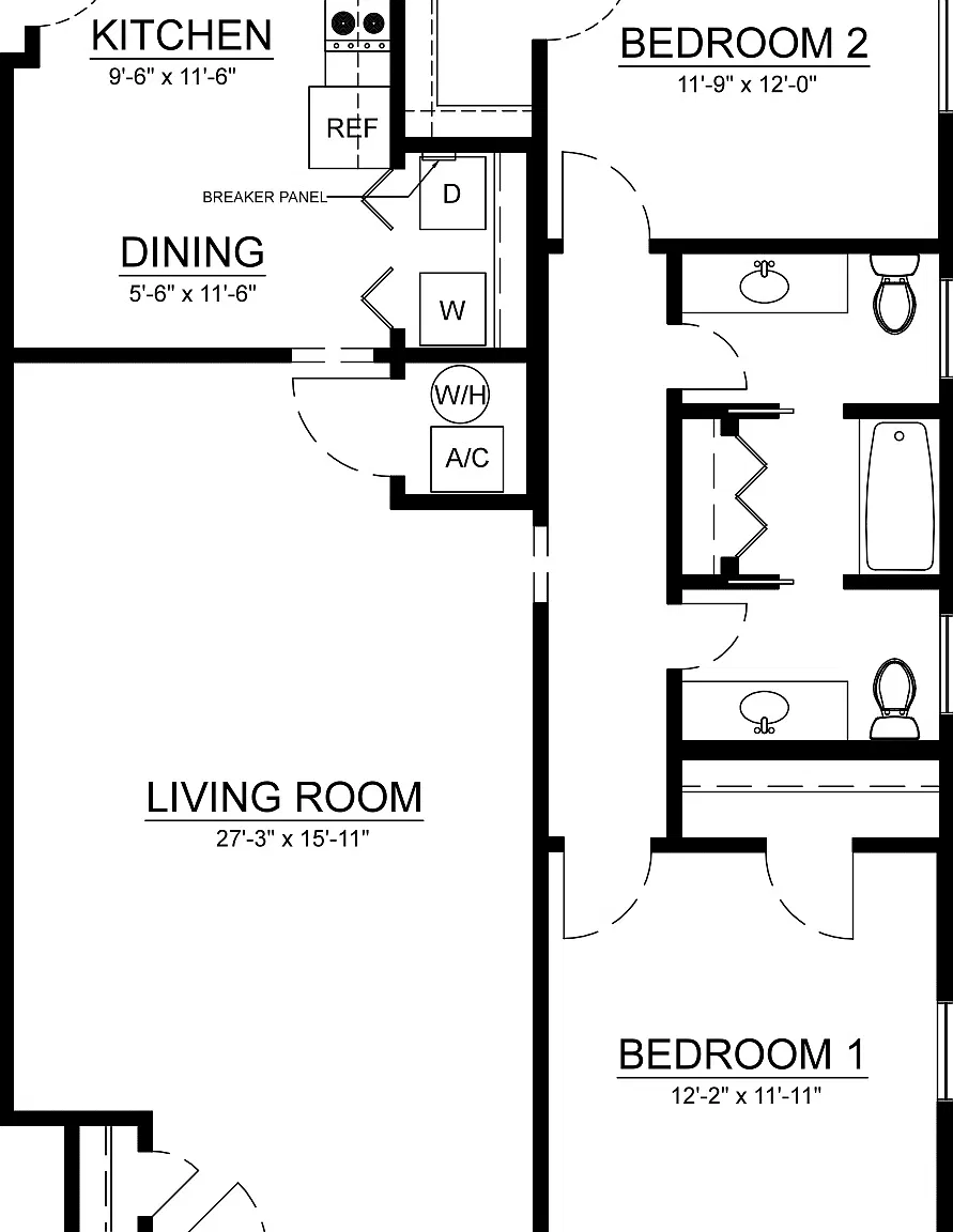 2 bed, 1.5 bath, 1192 sqft, $1,395 — Photo 1