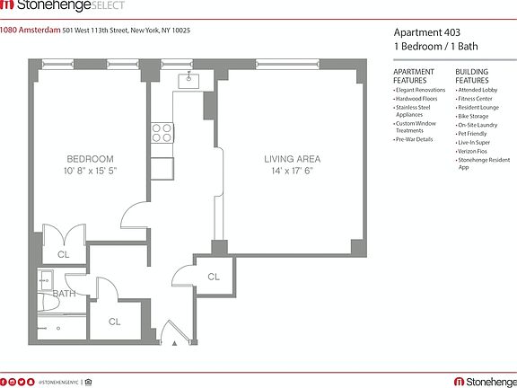 2nd image of 1080 Amsterdam Ave APT 1702