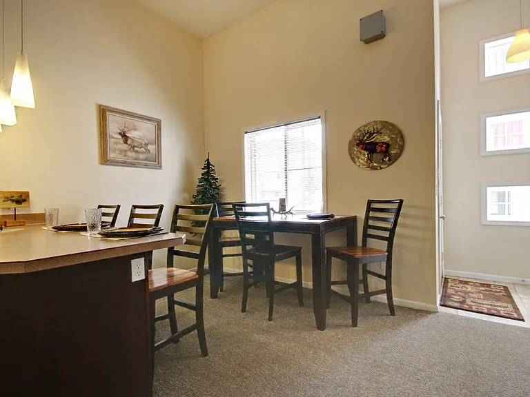 Split level bar and dinning area