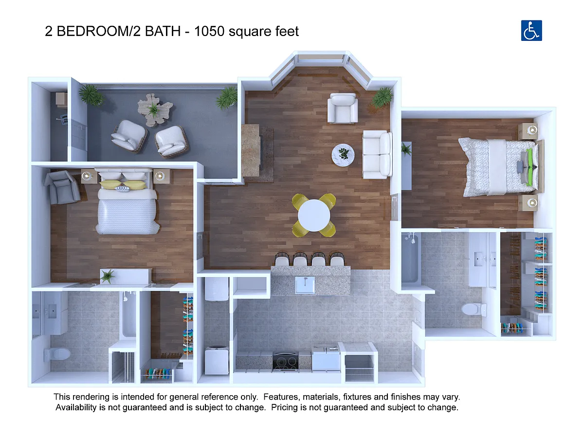 Floor plan 2x2 Handicap