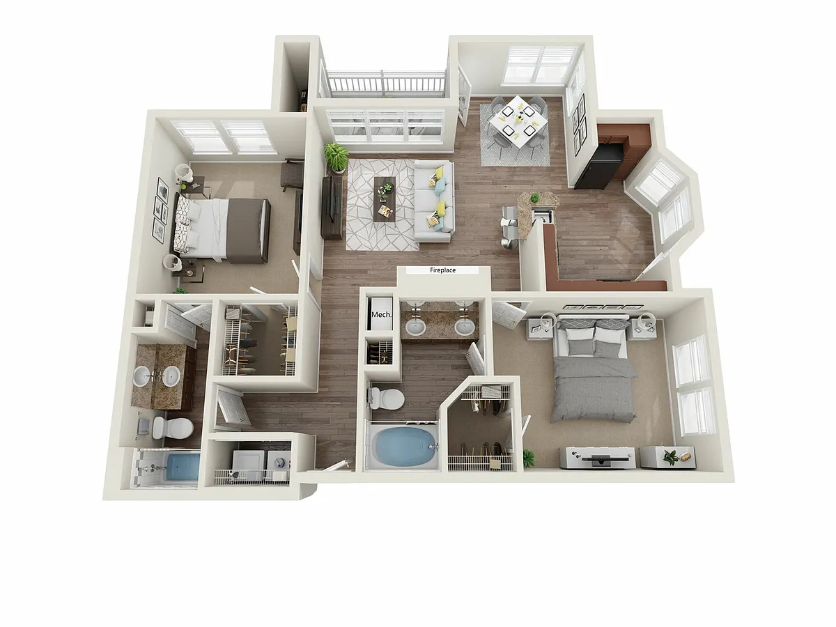 Floor plan The Carrington Newly Renovated