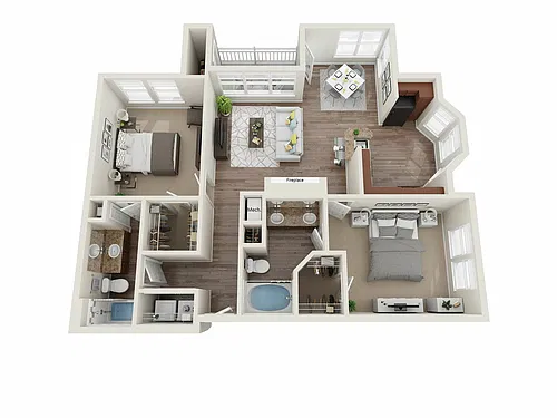 Floor plan The Carrington Newly Renovated
