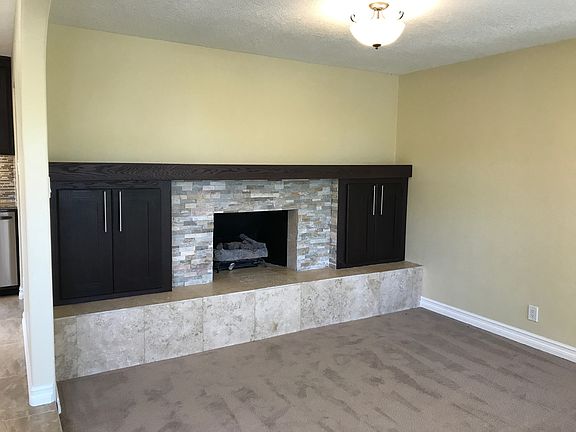 Fireplace in Den