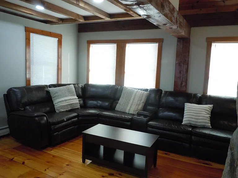 Spacious living room seating