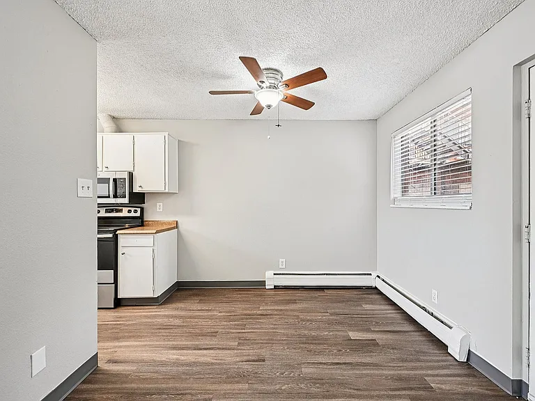 open-plan kitchen and living area