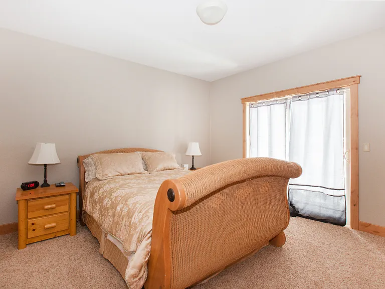 2nd Room with Queen Bed and Slider.