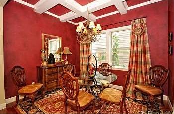 Open Dining w/ boxed ceiling