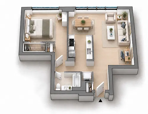 Floor plan 1B1BF3