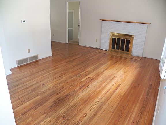 Living room w/refinished oak