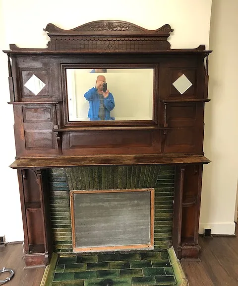 Original Fireplace Mantel, A Beautiful Place To Display Family Pictures, Personal Treasures, Holiday Decor Etc