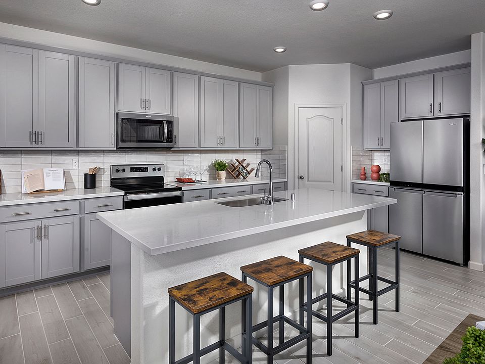 Residence 1 kitchen modeled at Bay View at Richmond.
