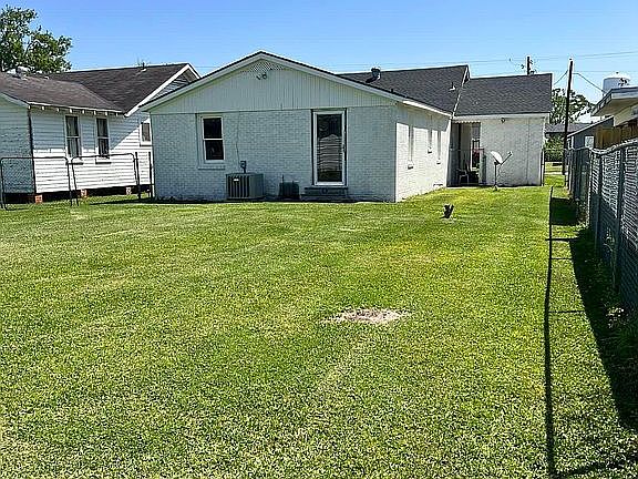 Fenced back yard