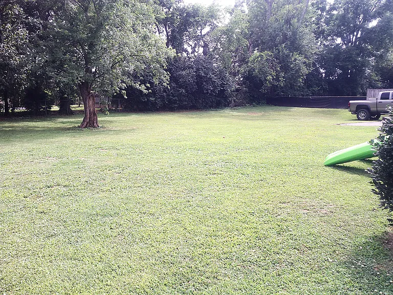 Wow! A LEVEL totally fenced back yard.