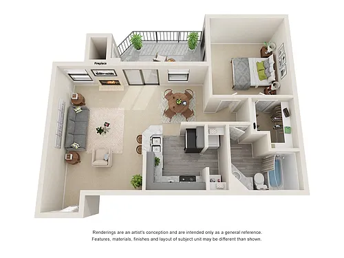 Floor plan A2 - Renovated