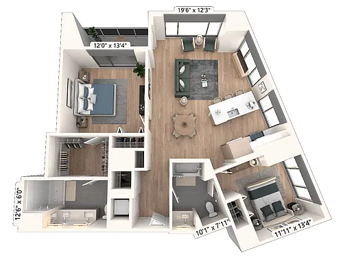 Floor plan Two Bedroom 11