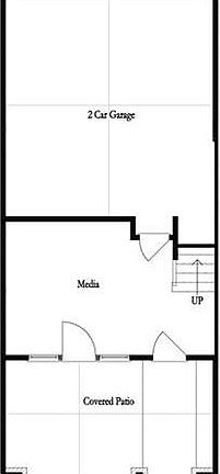 Terrace level with media room, covered patio and outdoor fireplace